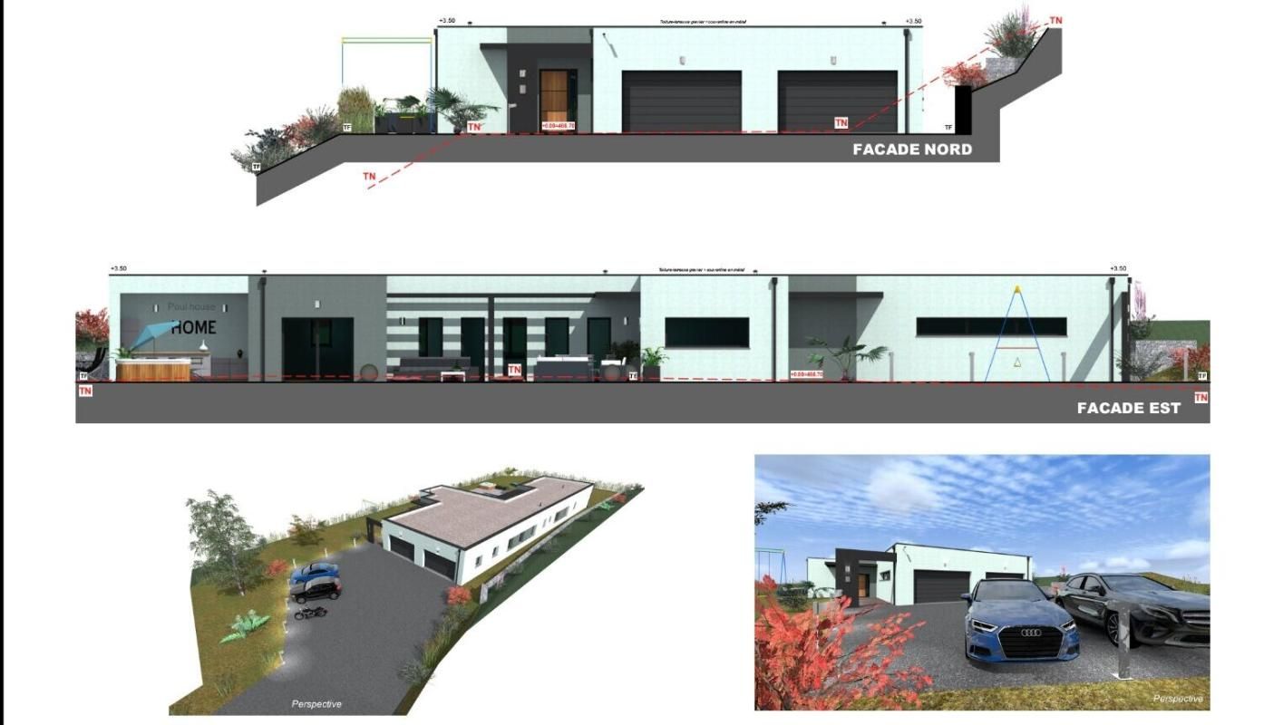 AUREC-SUR-LOIRE 43110 PROJET DE VILLA D'ARCHITECTE AVEC VUE PANORAMIQUE