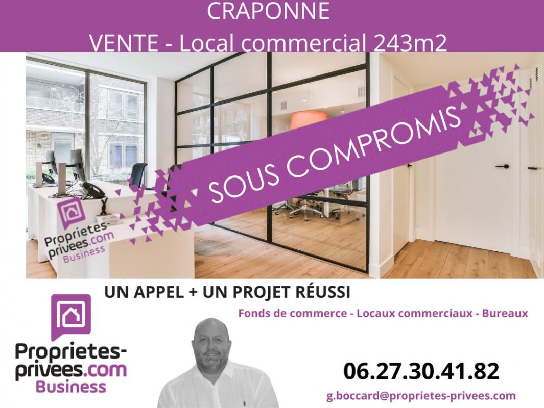 CRAPONNE - MURS COMMERCIAUX LIBRES, Local commercial 246 m², Emplacement N°1
