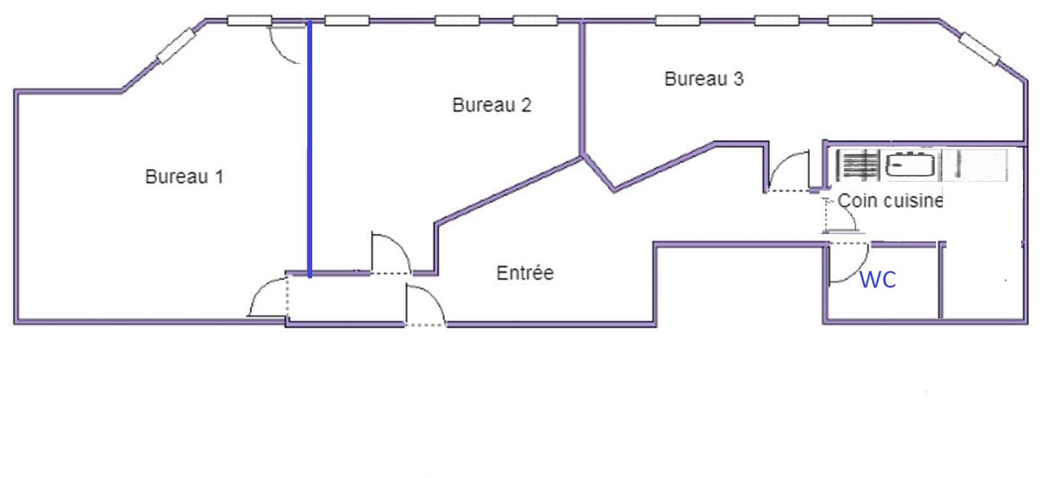 NOISY-LE-GRAND 93160 Noisy le grand- Mont d'Est - Murs loués, Bureaux 67 m² , Quartier d'affaires 3