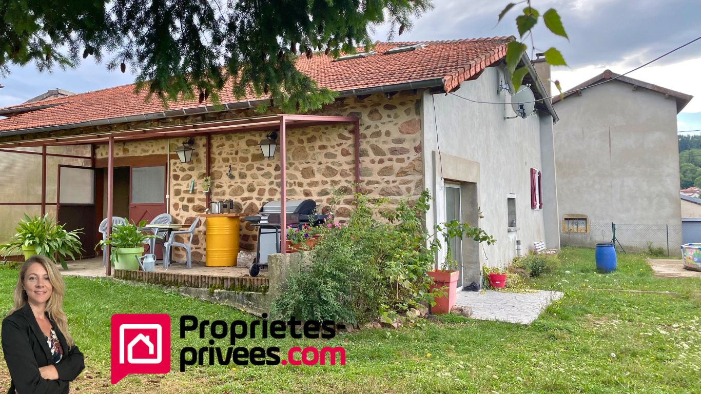 COURS 69470 - MAISON EN PIERRE AVEC DEPENDANCES, ETANG ET TERRAIN
