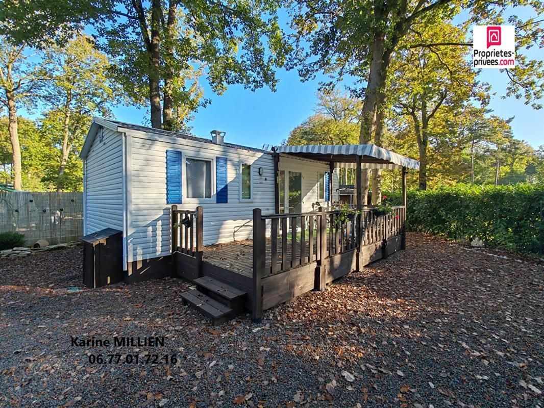 MARCILLY SUR EURE 27810 - Mobil home entièrement aménagé et rénové avec terrain en pleine propriété - 2 chambres - Terrasse - Terrain - Cabanon de jardin - 70000 HAI