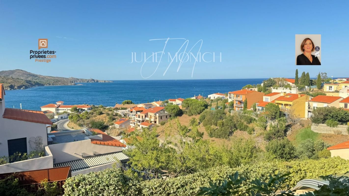 BANYULS-SUR-MER Maison 3 faces avec piscine, vue mer 1