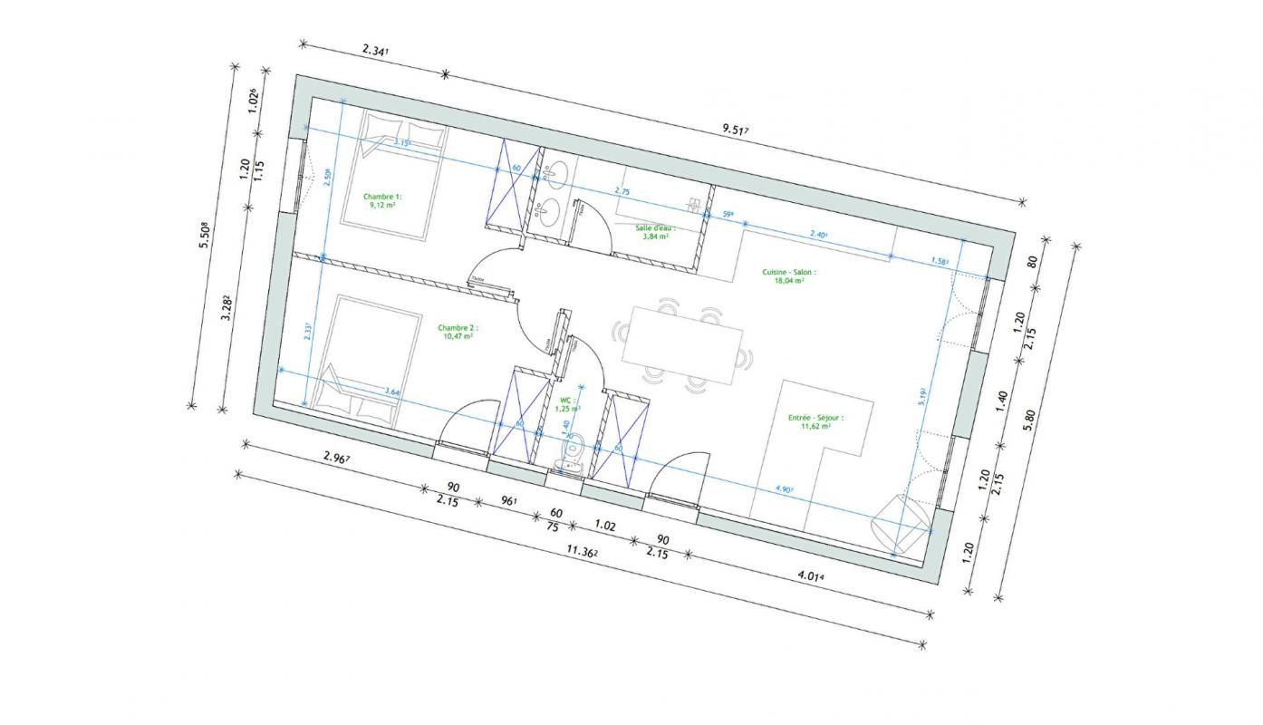SAINT-ANDRE-DE-CUBZAC Terrain Verac 210m² 3