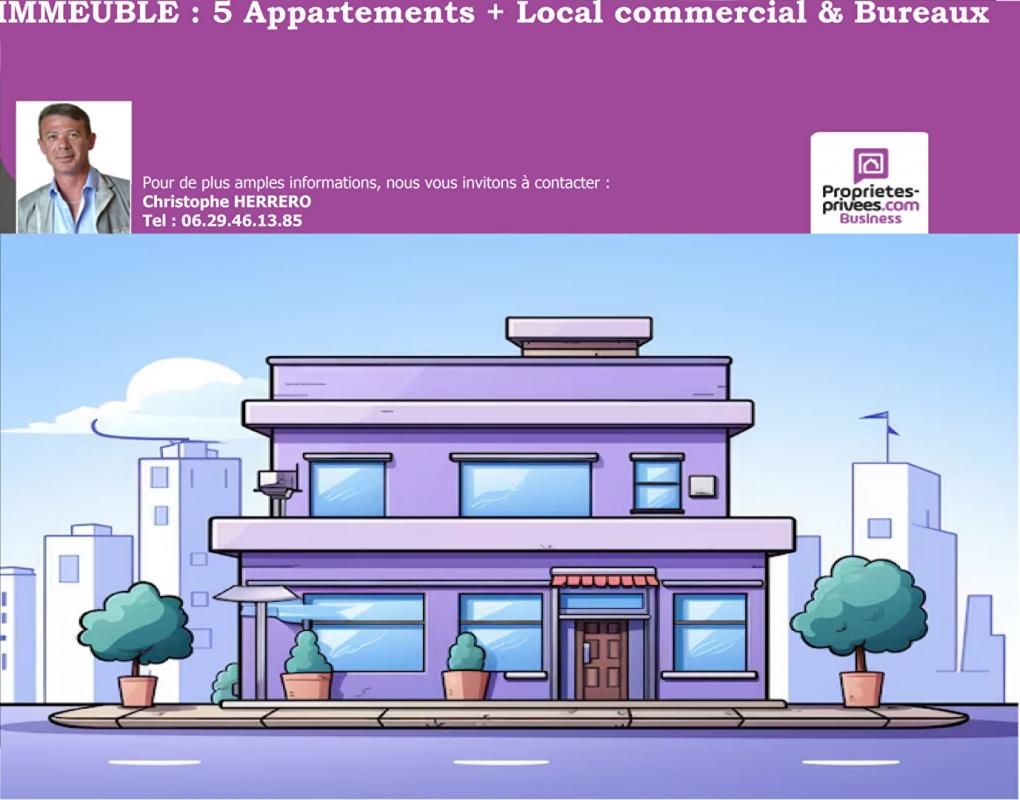 SECTEUR GIGNAC - IMMEUBLE MIXTE, COMMERCES ET 5 LOGEMENTS