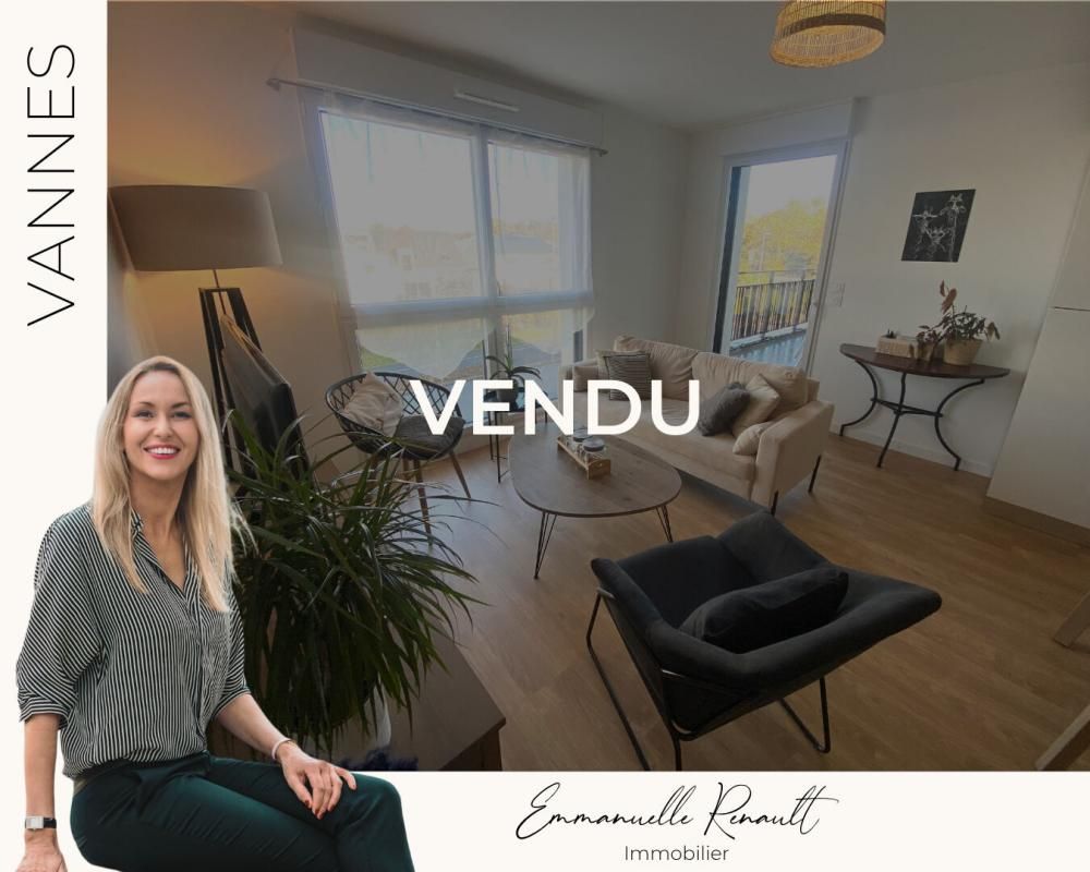 NOUVEAU VANNES Appartement 2 pièces de 43,73 M² Moderne et récent avec Terrasse et Parking
