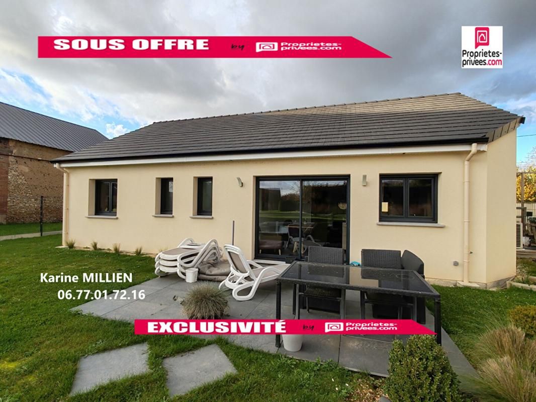LE BOULLAY MIVOYE 28210 Maison individuelle (2021) de plain -pied - 3 chambres - Piscine chauffée - Terrain - 218000 HAI