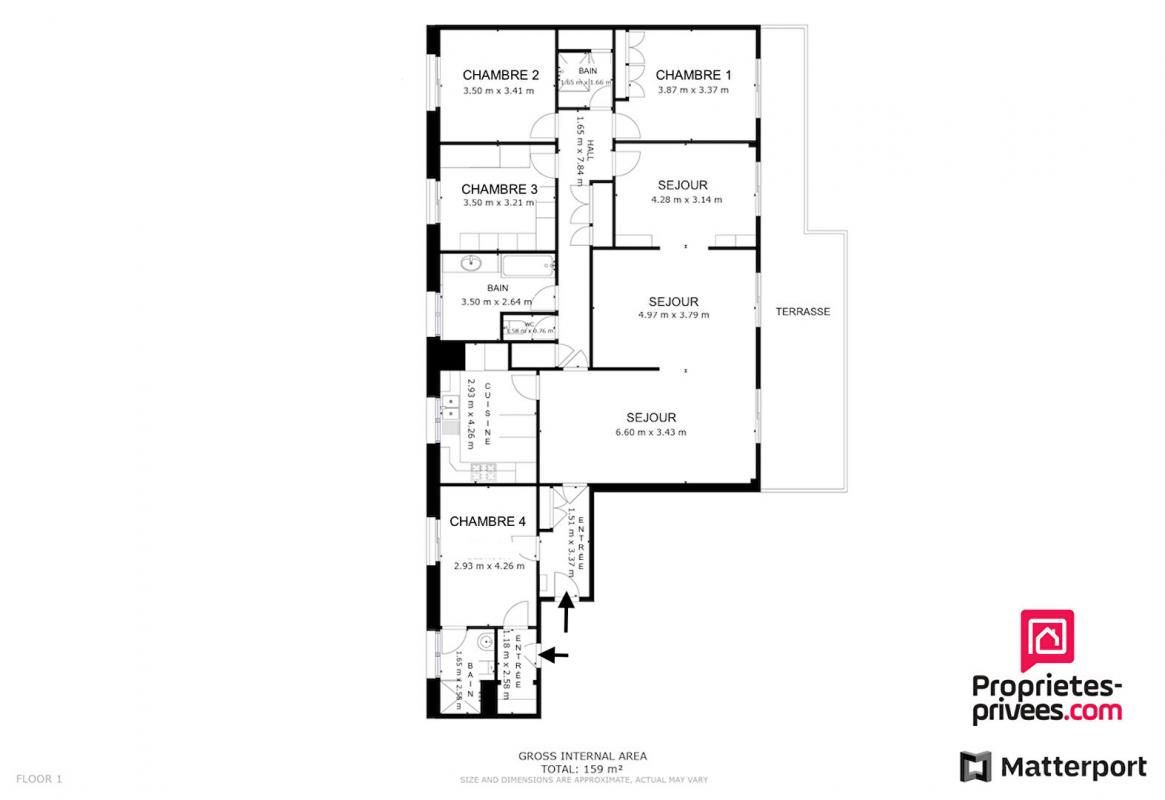 TOURS Bel appartement familial avec terrasse et vue exceptionnelle à 180° sur Tours 2