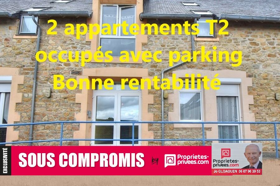 Tréguier centre: 2 appartements T2  avec parking, pour investisseur
