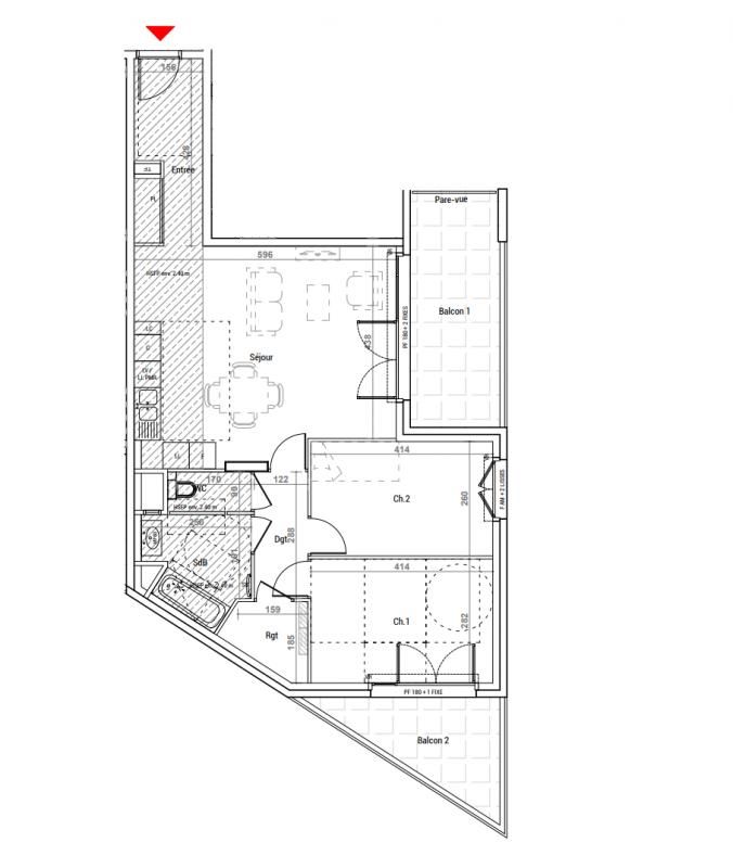 SATHONAY-CAMP Appartement Sathonay Camp 3 pièce(s) 67m2 2