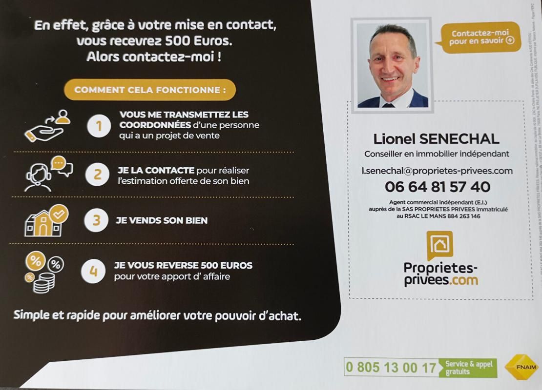 YVRE-L'EVEQUE Maison de plain - pied et peu énergivore 10 pièces de 120 m2 habitables sur une parcelle de plus de 1 200 m2 4