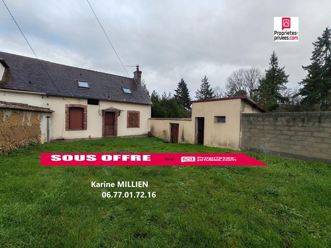 SAINT REMY SUR AVRE 28380 Maison mitoyenne d'un côté - 2 chambres - Grenier aménageable - Terrain constructible - Dépendances - 100 000  HAI