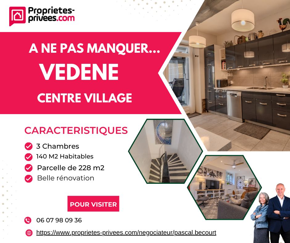 VEDENE Maison de village Vedène centre 7 pièce(s) 144 m2, grand conforme 3