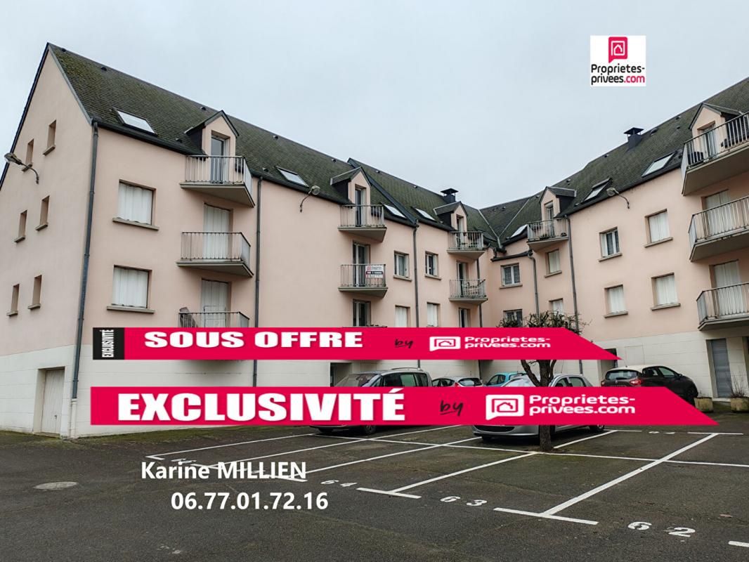 DREUX 28100 Appartement T1 avec balcon, cave/cellier et place de parking - 2ème étage avec ascenseur - 79500 HAI