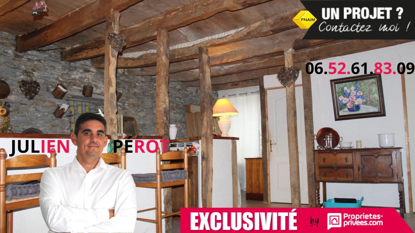 Exclusivité ! Morbihan 56500 MOUSTOIR-REMUNGOL. Longère de charme, 5/6 chambres, mezzanine, jardin de curé, terrain constructible, local avec accès indépendant