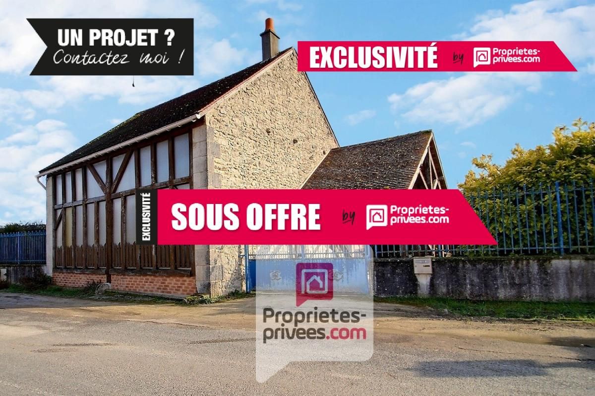 1h30 de PARIS - A VENDRE ATYPIQUE GRANGE RENOVÉE de 110 m2, comprenant 2 CHAMBRES, TERRAIN 1084 m2