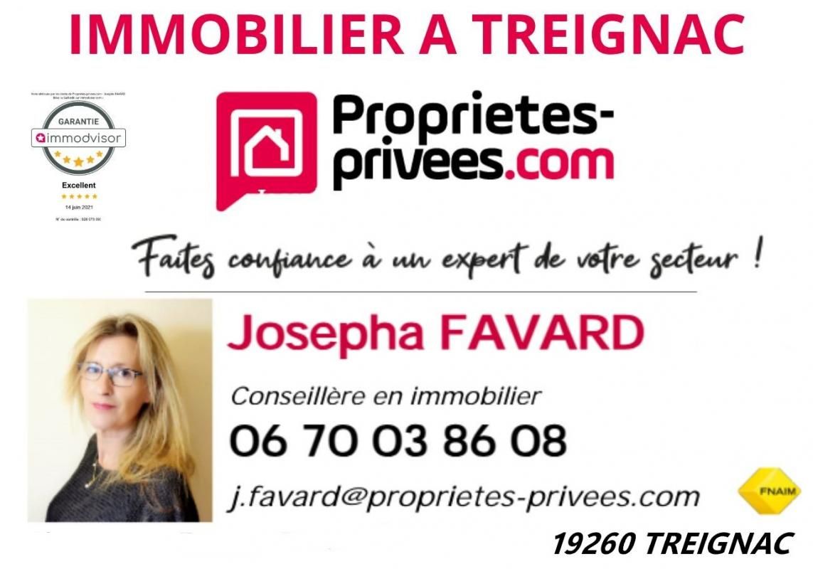 TREIGNAC MAISON  112 m² - 3 chambres  -Terrain 1 000m² 2