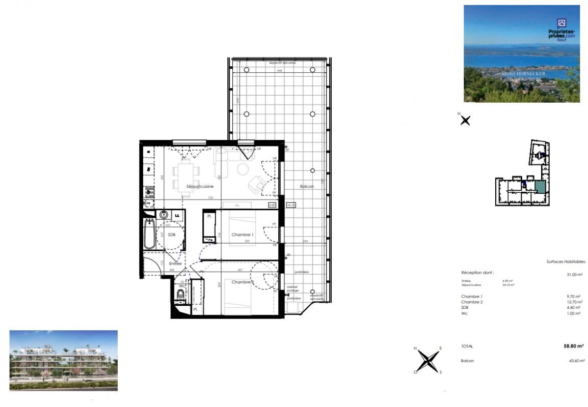 SETE Appartement de prestige, prolongé par une somptueuse terrasse exposée plein sud-est 3