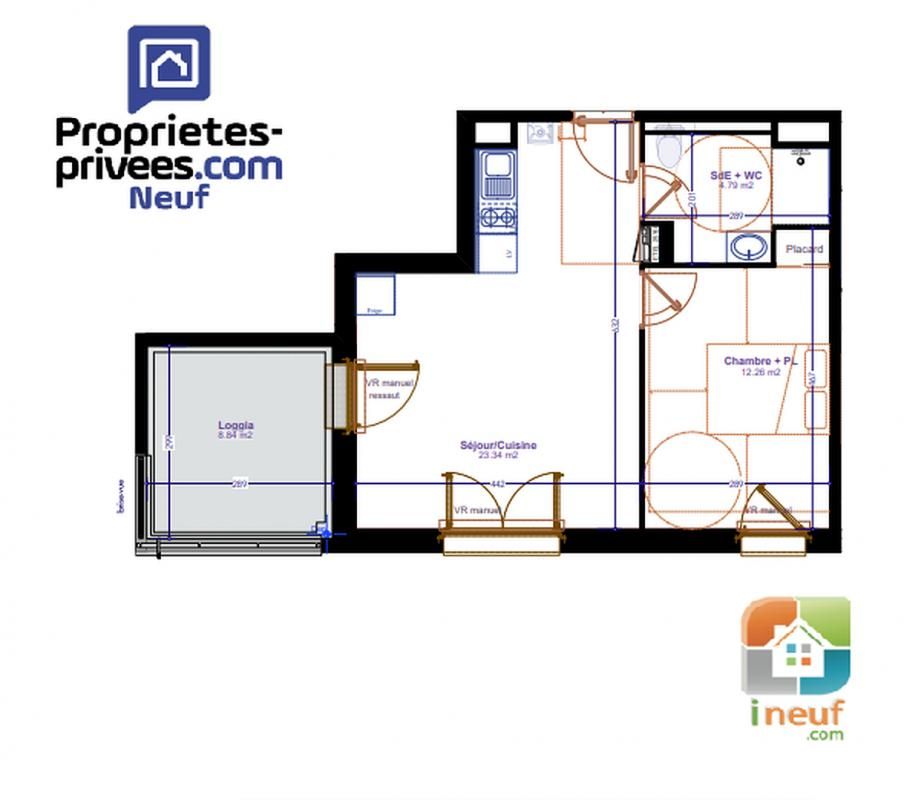 MACON Appartement Macon 2 pièce(s) 40 m2 3