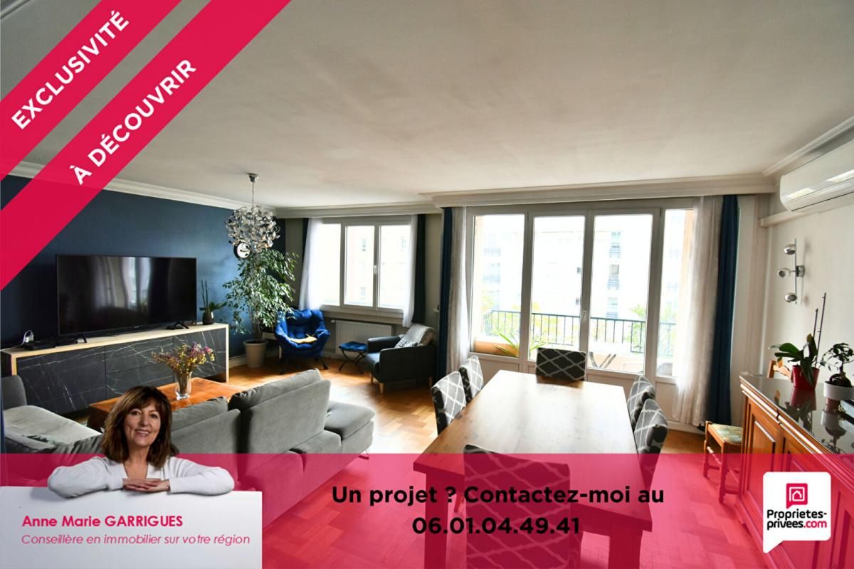 Beau T3 /T4 lumineux de 95 m² avec balcon, parking privé