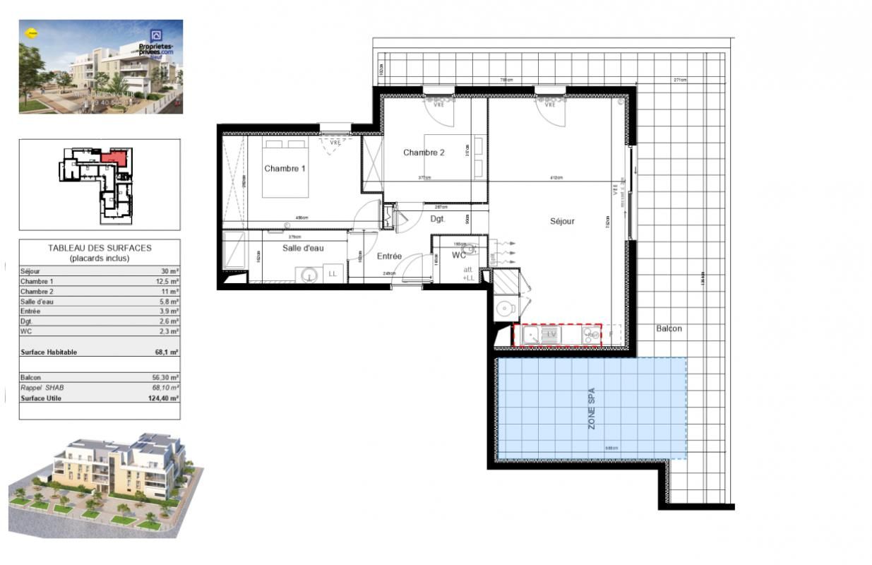 SAUVIAN Appartement récent dernier étage, lumineux, de 68 m², avec terrasse exposé Est 2