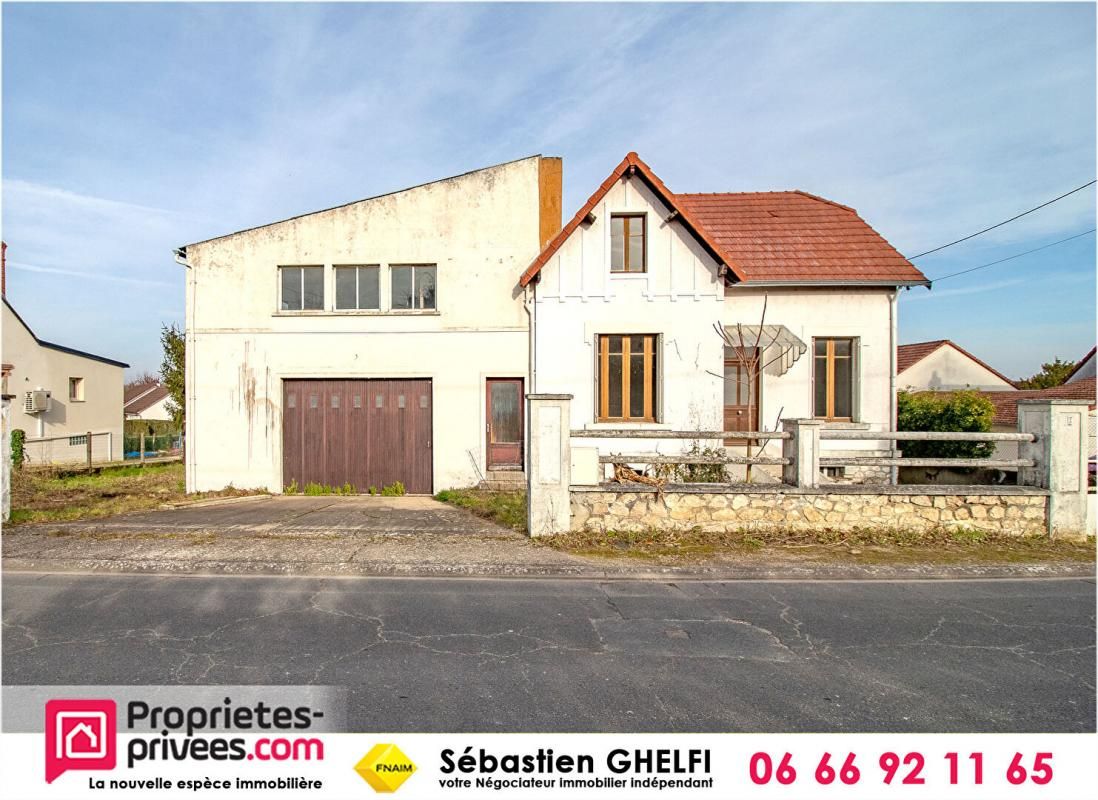 maison avec 3 chambres-garage-hangar d'environ 80 m² sur 2 niveaux