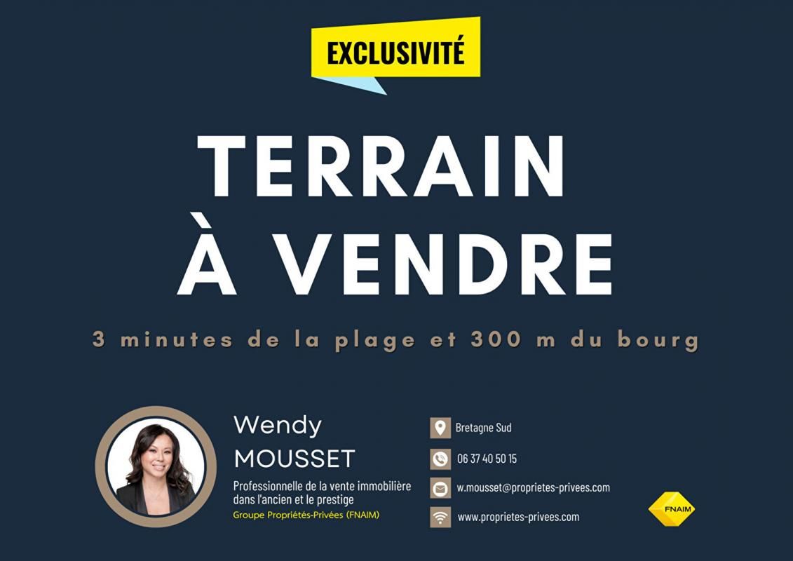 Beau terrain constructible à 300 m du bourg et 600 m de la mer
