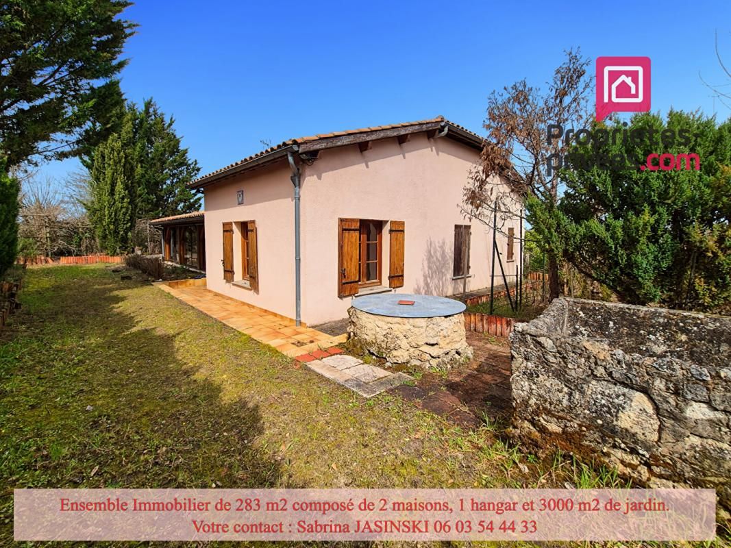 CASTELJALOUX Ensemble immobilier, deux maisons, double garage et grand jardin 2