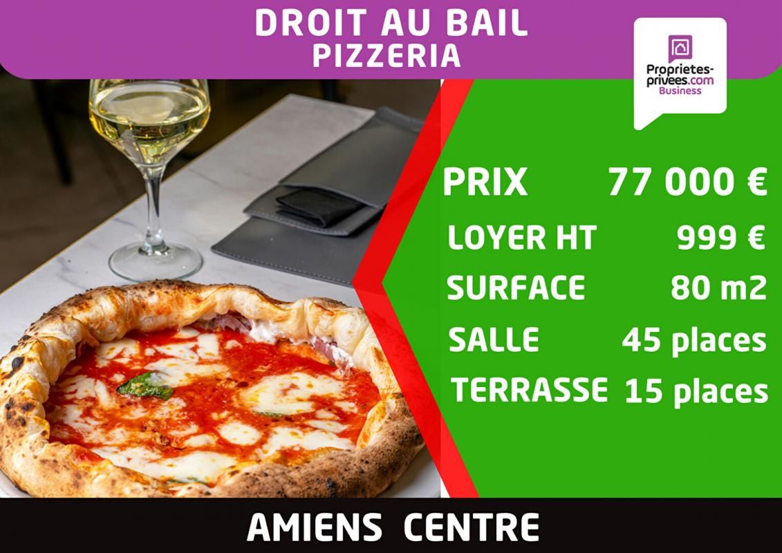 Restaurant 45 couverts,, avec terrasse Amiens centre - Cession de bail