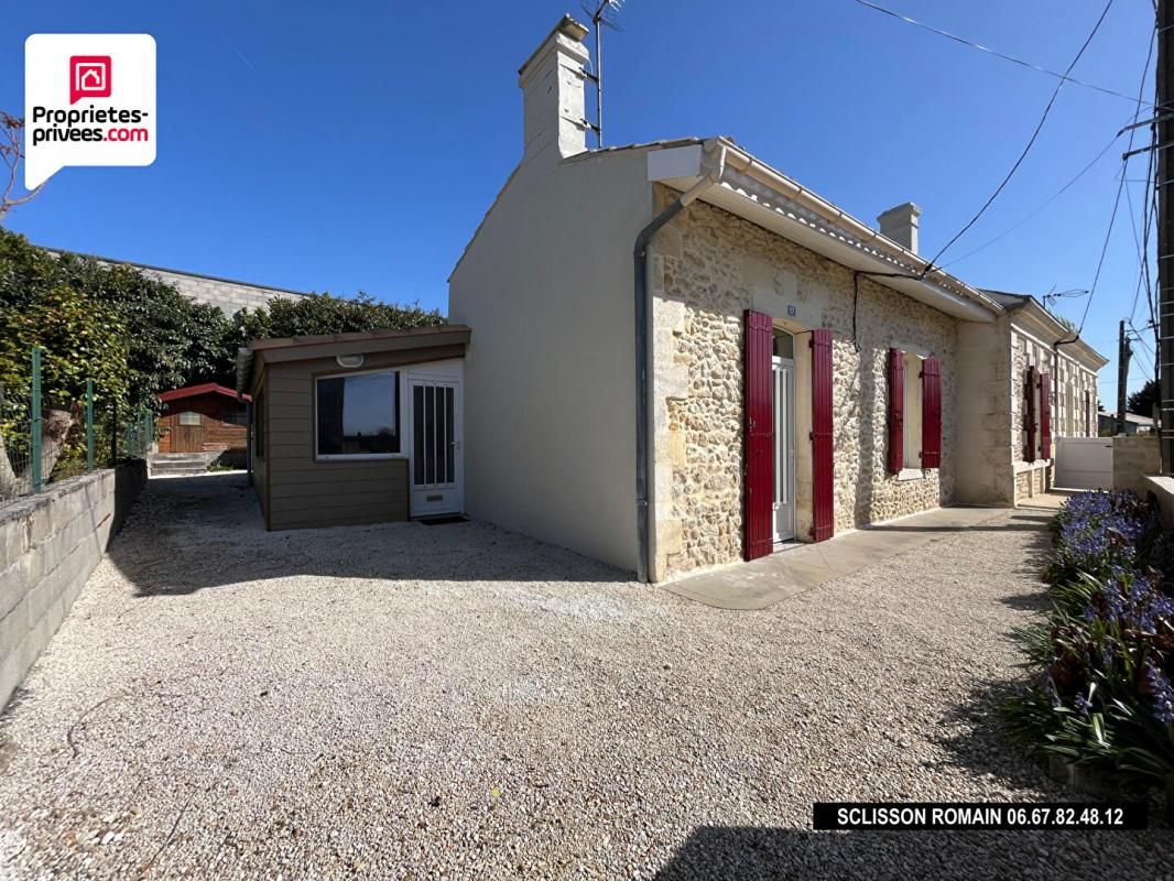 Maison Saint Ciers Sur Gironde 3 pièce(s) - 70 m2 - 2 chambres - jardin- PRIX 159 500 HAI