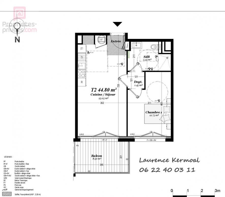 VENTE APPARTEMENT T2, 44 m², PERROS GUIREC ( 22700)