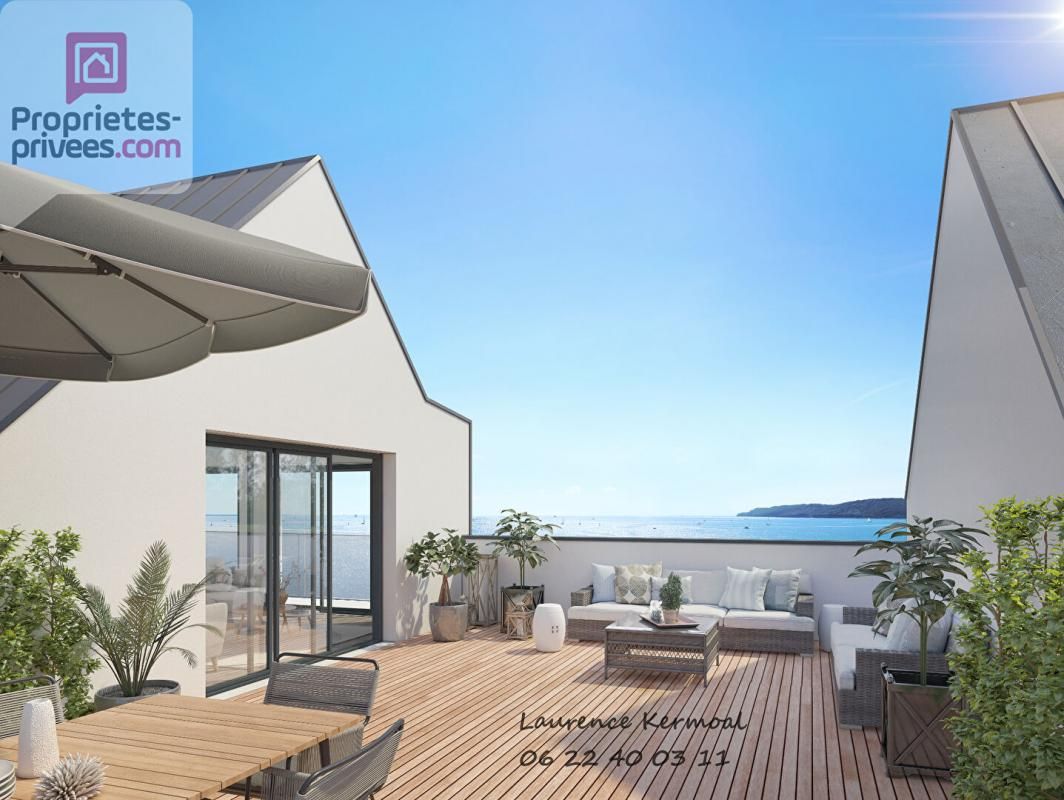 VENTE APPARTEMENT T4, 115 M², TERRASSE, DERNIER ETAGE, VUE MER, 2 TERRASSES, (22700 ) PERROS-GUIREC