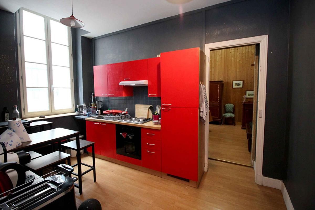 GRAND APPARTEMENT TRAVERSANT AVEC PLACE DE PARKING ABRITEE DANS COUR FERMEE