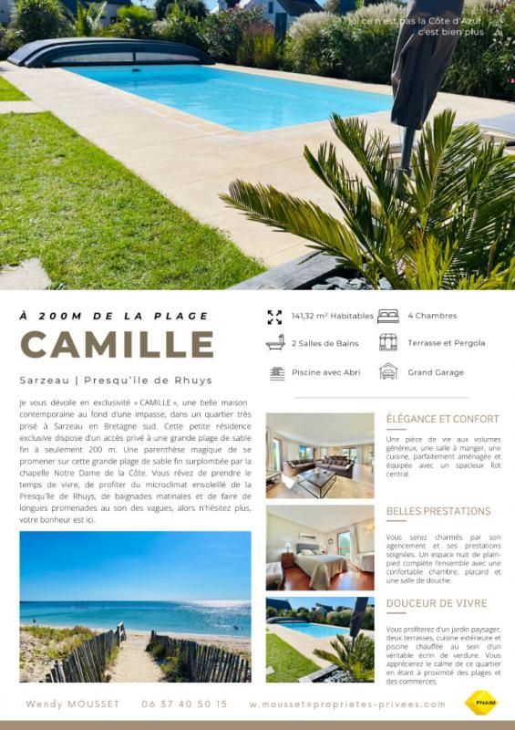 SARZEAU Belle maison contemporaine avec piscine à 200m de la plage 2