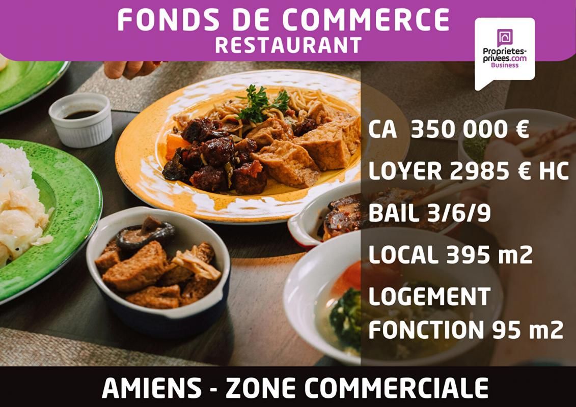80000 AMIENS - RESTAURANT 400 M², 130 COUVERTS - Fonds de commerce