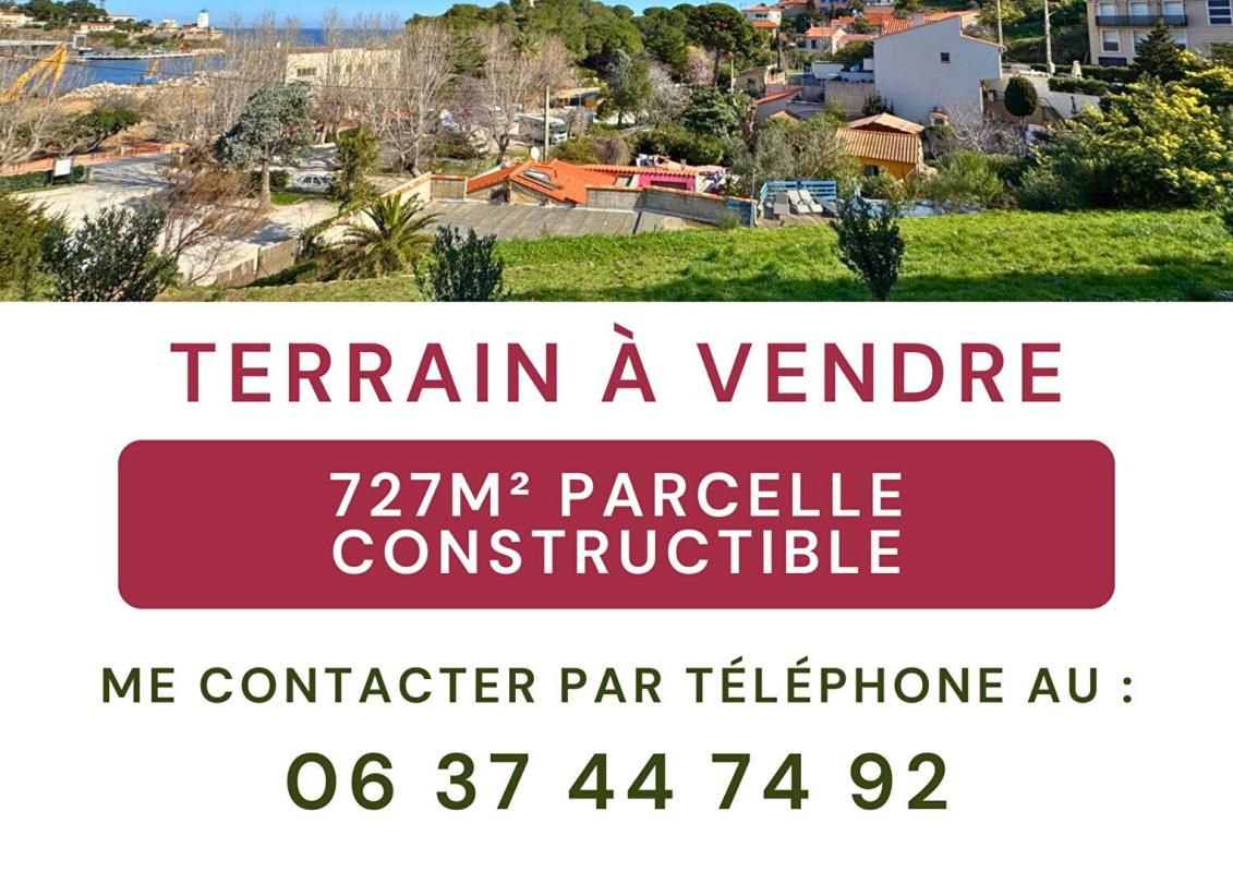 À Vendre : TERRAIN D'EXCEPTION de 727 m² AVEC VUE MER & MONTAGNES