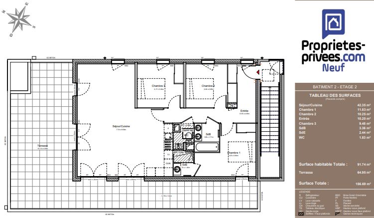VILLEURBANNE Appartement  4 pièce(s) 91 m2 4