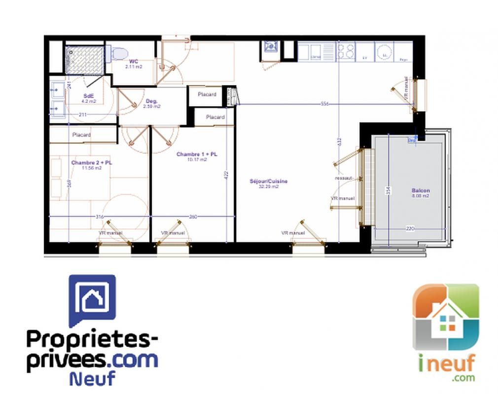 MACON Appartement Macon 3 pièce(s) 62 m2 3