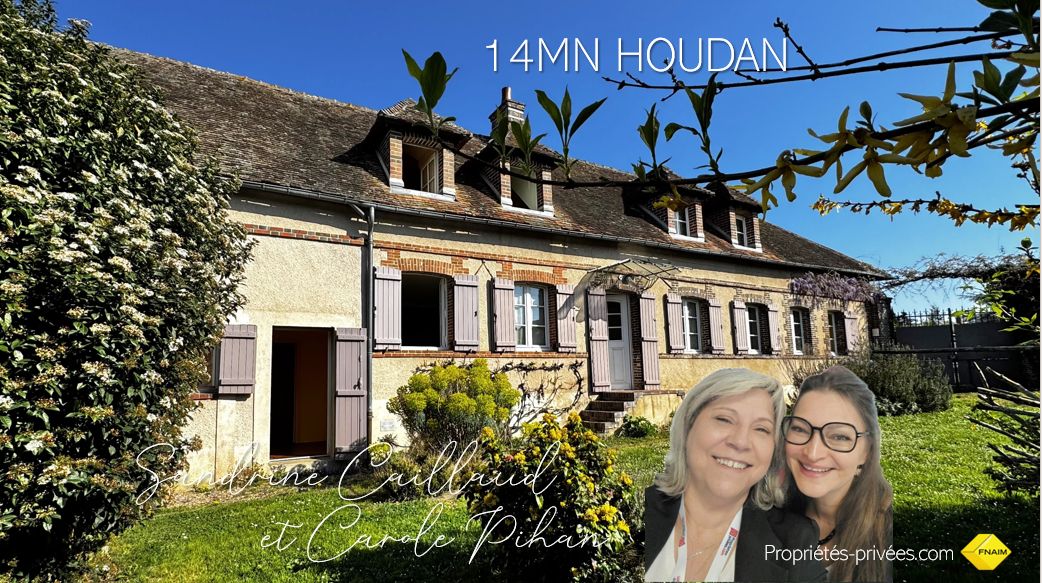 14 MN HOUDAN - Maison ancienne - 4 chambres - bureau - potentiel - cave - terrain 500m² - 275000 euros HAI