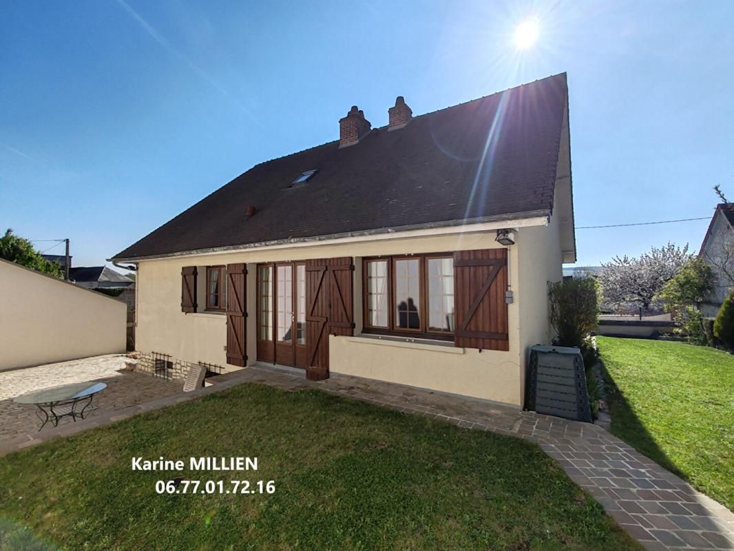 CHERISY 28500 Maison individuelle sur sous-sol total - 1 étage - 4 chambres - Cave voutée - Terrain - 280 000 HAI