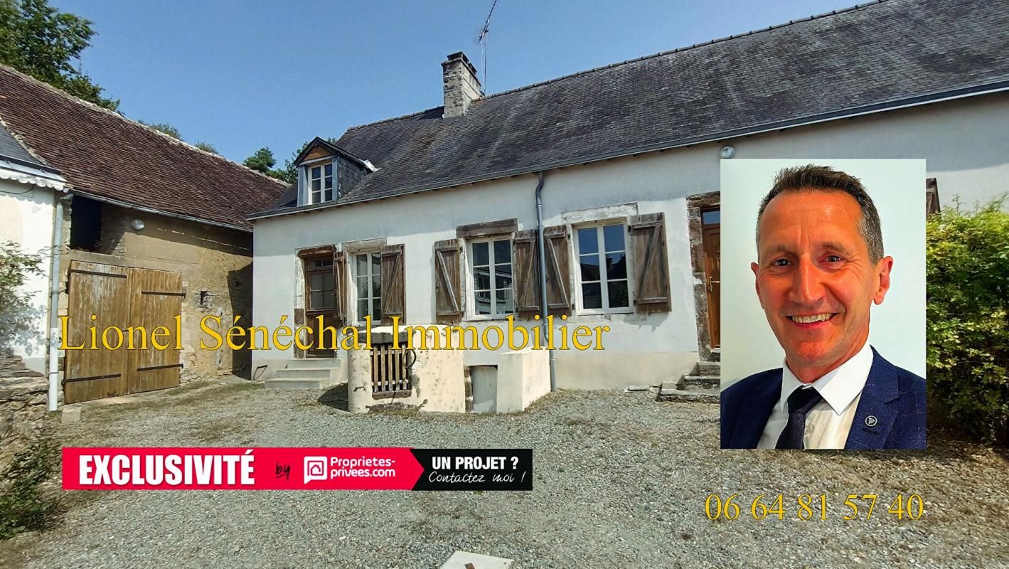 Maison de bourg de plain - pied rénovée 7 pièces 90 m2 sur une parcelle de plus de 900 m2 à 10 mn de Le Mans