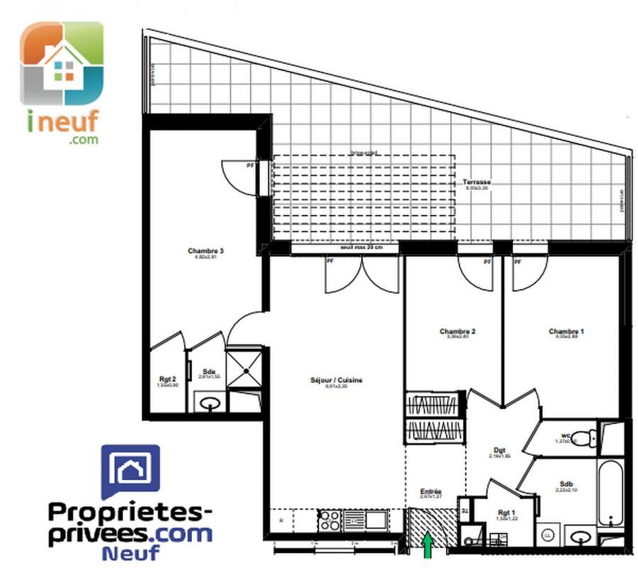 THONON-LES-BAINS Appartement Thonon Les Bains 4 pièce(s) 79 m2 3