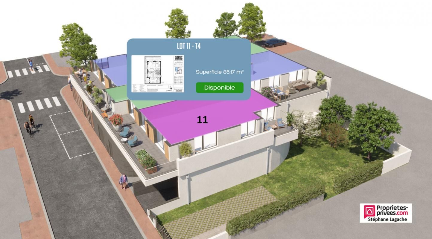 LE TOUQUET-PARIS-PLAGE Appartement Le Touquet Paris Plage 4 pièce(s) 85.1 m2 avec terrasse 46m² cave et parking 2