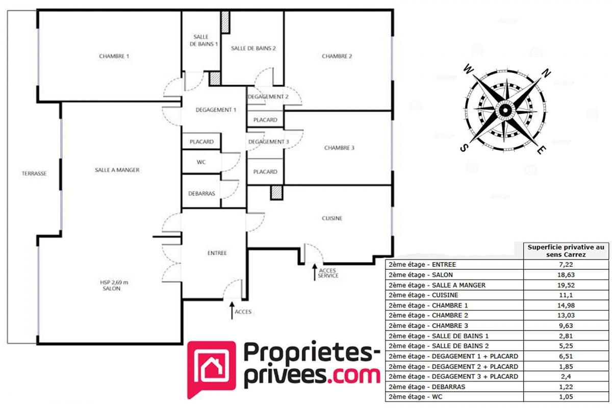 LEVALLOIS-PERRET Appartement Levallois Perret 4 pièce(s) 115.20 m2 3