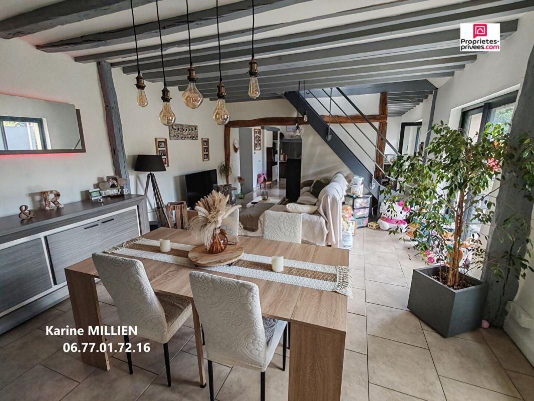 SAINT REMY SUR AVRE Maison individuelle - studio aménagé avec mezzanine - grand garage avec mezzanine - Terrain - 187 000 HAI