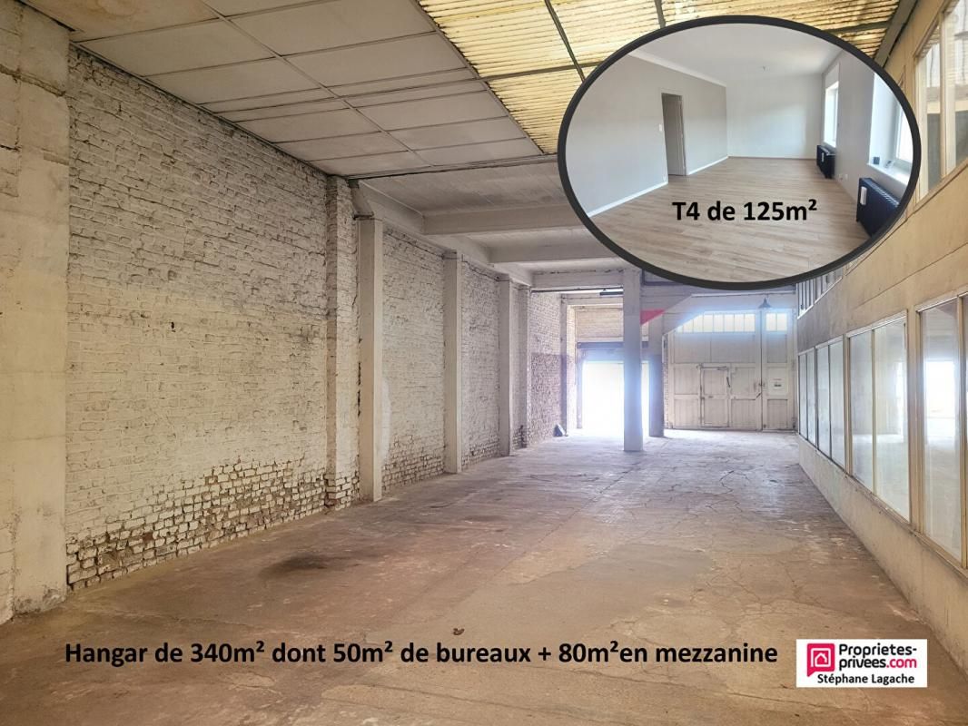 Immeuble Bethune 5 pièce(s) avec hangar de 340m² et 1T4 de 125m²