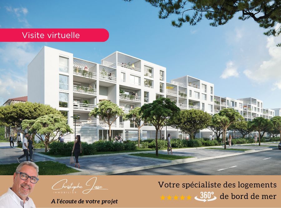 T3 traversant de 62 m2 avec 2 terrasses et parking boxable