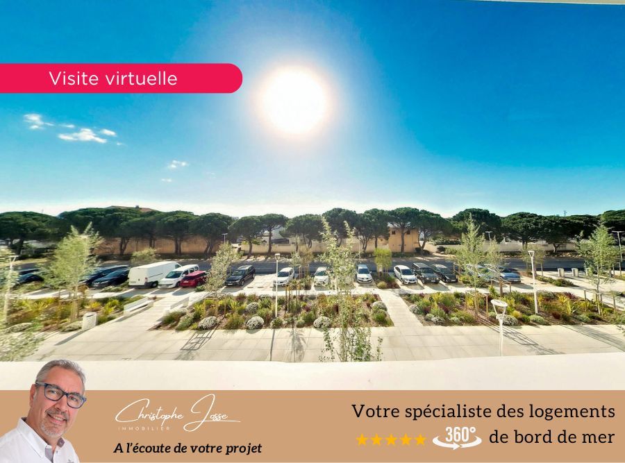 PORT LEUCATE T3 traversant de 62 m2 avec 2 terrasses et parking boxable 4