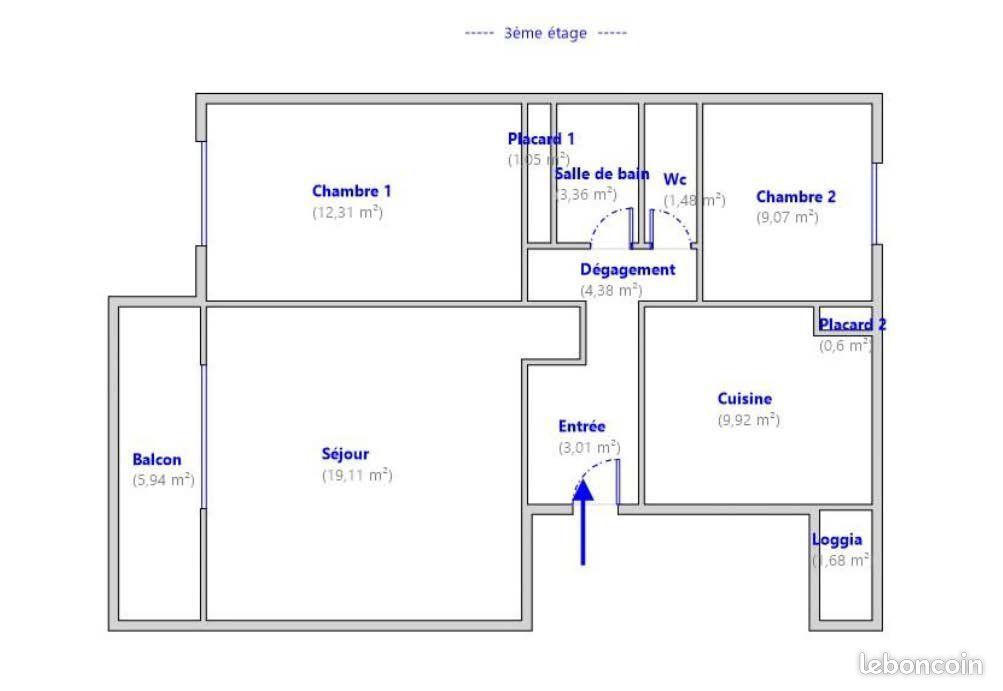 AVIGNON Appartement 3 pièce(s) 65 m2 4