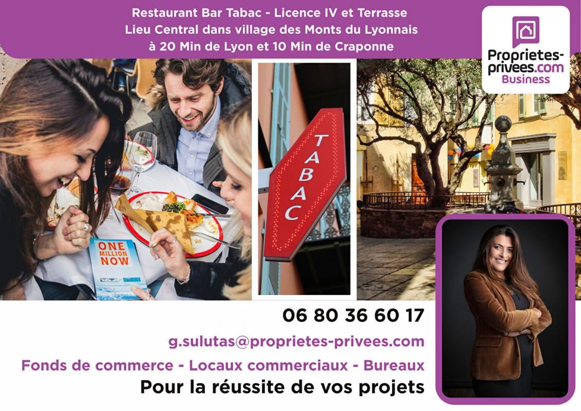 CRAPONNE Monts du Lyonnais - Restaurant Bar Tabac avec Terrasse, Licence IV à Forte Rentabilité 2