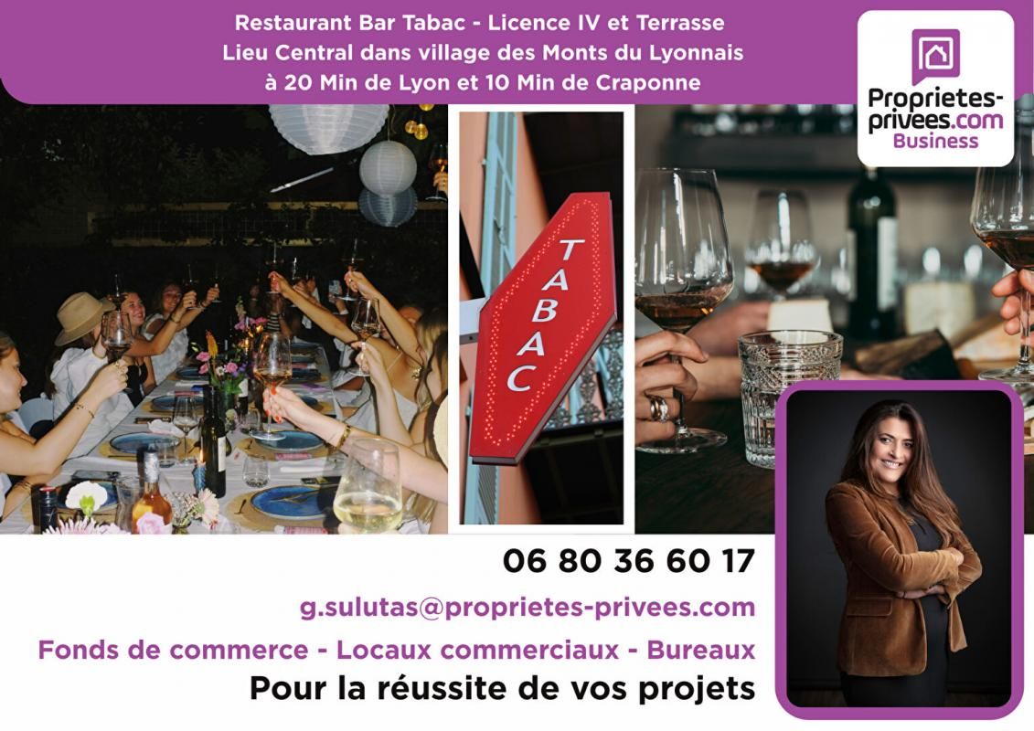 CRAPONNE Monts du Lyonnais - Restaurant Bar Tabac avec Terrasse, Licence IV à Forte Rentabilité 3